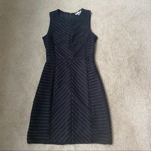 H&M Black Chevron Fitted Dress Size 2/32